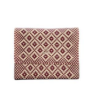 NEW LOLA'S BAG women's handmade aztec long metal chain strap crossbody bag in bu